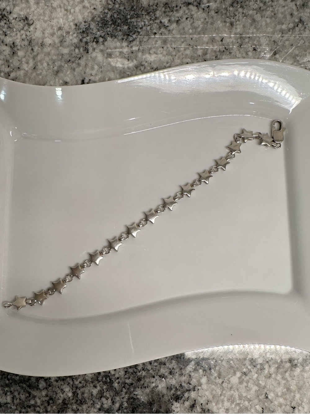 Vintage Tiffany & Co Puff Star Link Bracelet 925 Sterling Silver 12.7 Grams 7.5” - Picture 2 of 8